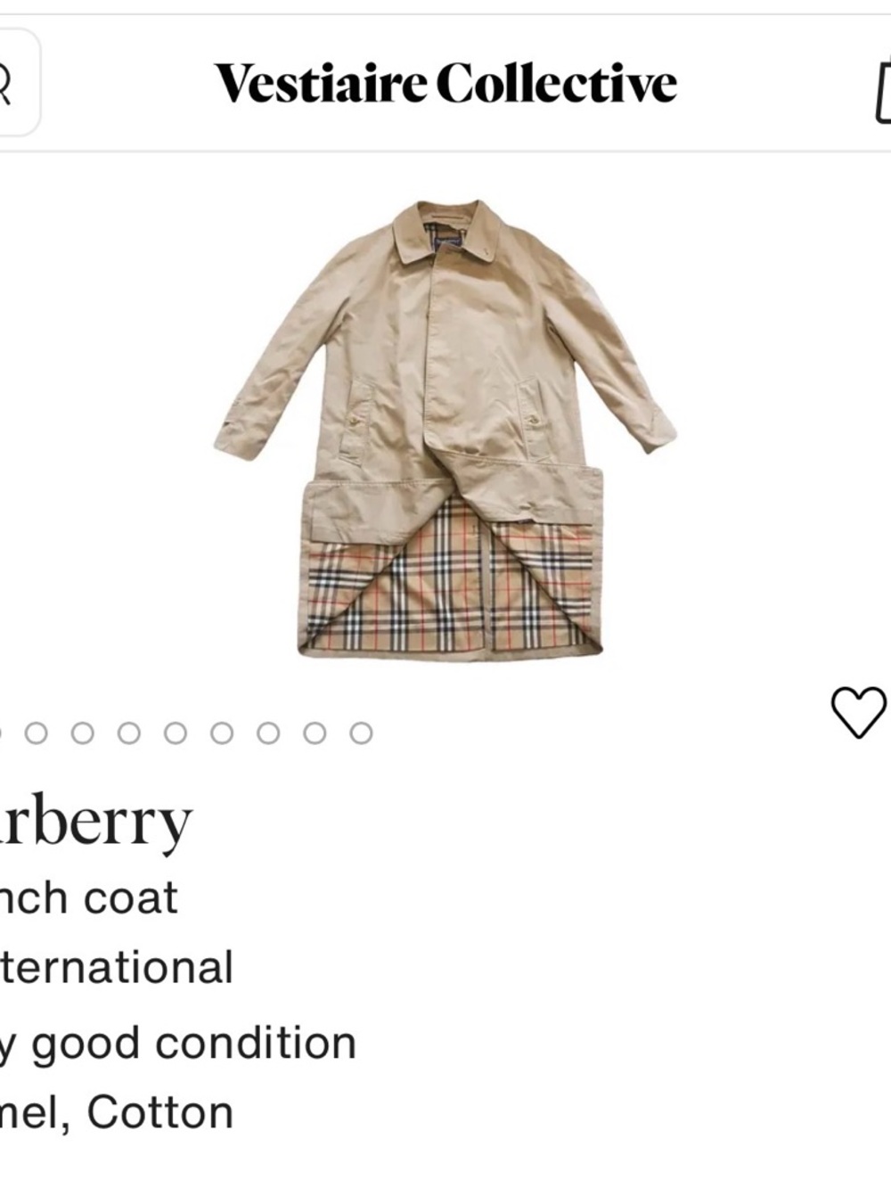 Burberry Camel Trench Coat with Signature Check Lining